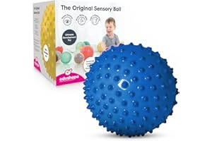 Edushape Sensory Ball for Baby - 7” Solid Primary Color Baby Ball That Helps Enhance Gross Motor Skills for Kids Aged 6 Months & Up - Pack of 1 Vibrant Colorful and Unique Textured Ball for Baby