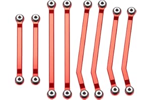 DEWOKI High Clearance Links Chassis Links for Redcat Ascent-18 1/18 RC Crawler, Red