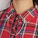 Statement Deer Silver Plated Collar Chain Tassel Pin Brooch Neck Tip S464K05