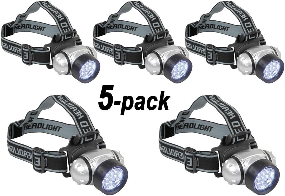 LED-HeadBeam5x Pivoting LED Headlight Headband Light (5-pack) Simple, rugged and dependable