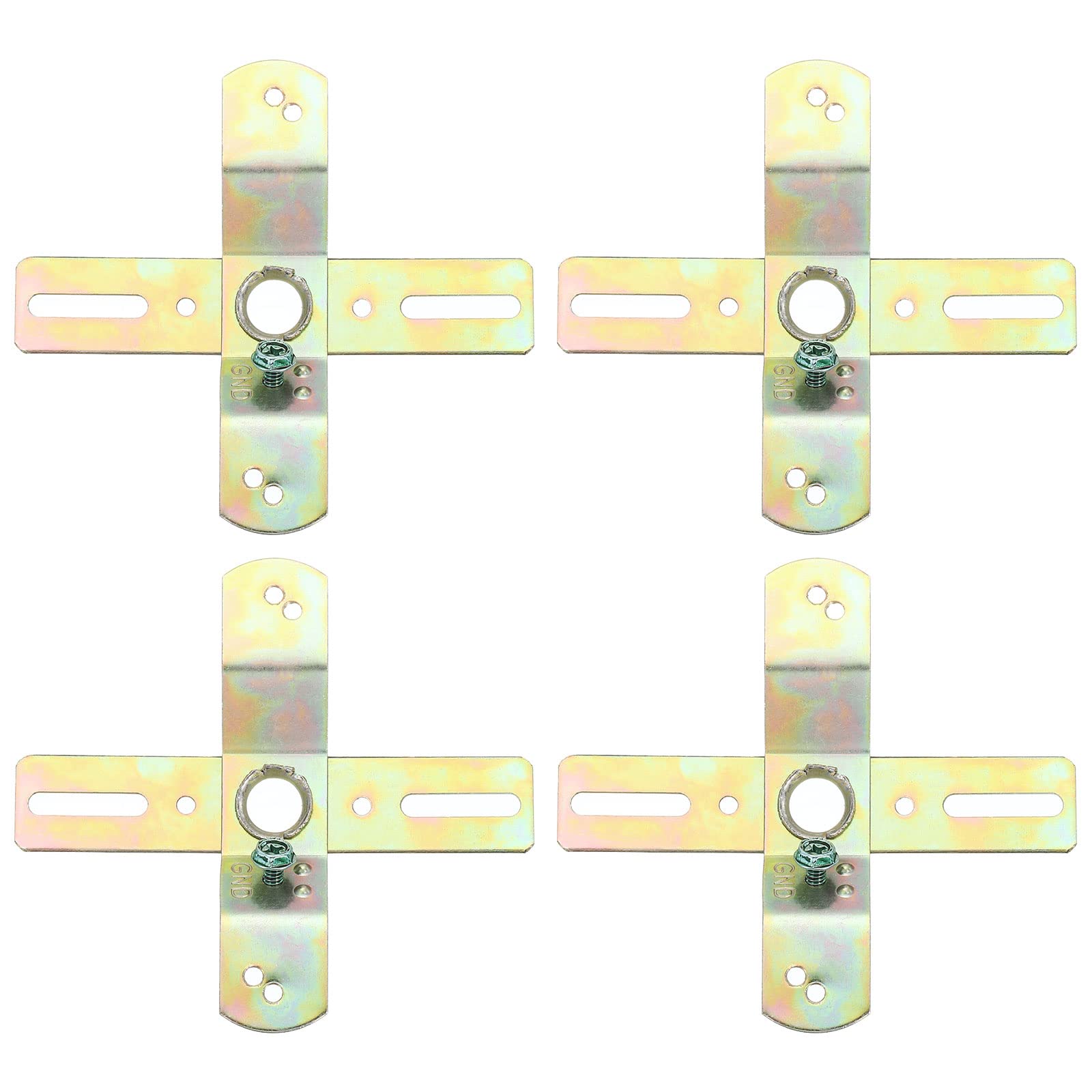 PATIKIL 4"Light Crossbar, 4 Pack Carbon Steel Cross-Shaped Mounting Bracket 360 Rotation Universal Lamp Fixture with Screws for Chandelier Light