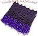 Senegalese Twist Crochet Hair 18Inch 6packs Crochet Senegalese Twists Crochet Twists Pre Looped Synthetic Crochet Hair For Black Women Crochet Twist Braiding Hair with Curly Ends (T1B/PURPLE)