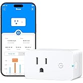 Govee Smart Plug with Energy Monitoring, WiFi Bluetooth Outlet, 1 Pack | 15A Smart Outlets Work with Alexa and Google Assistant, Timer &amp; Group Controller, No Hub Required, ETL &amp; FCC Certified