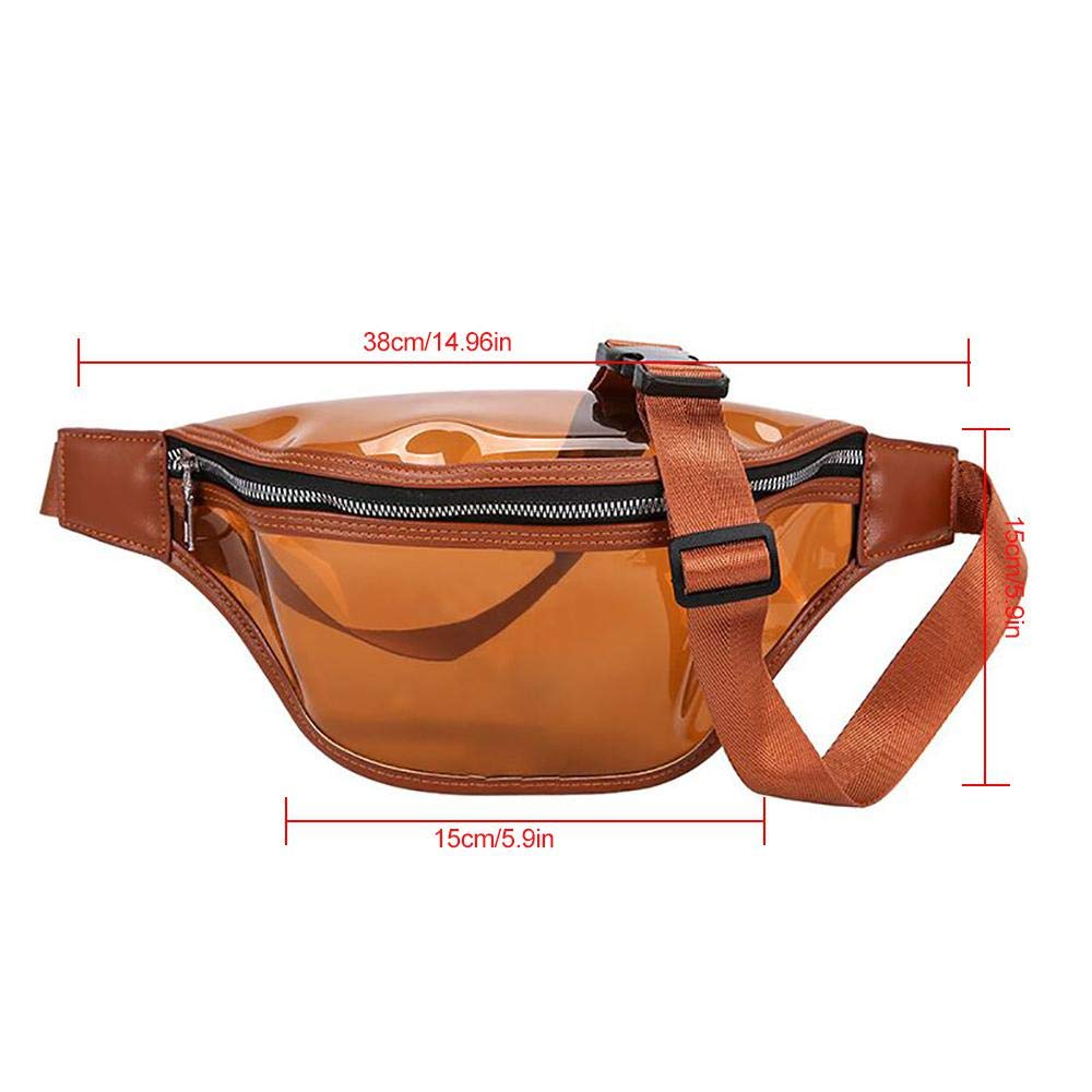 orange transparent fanny pack