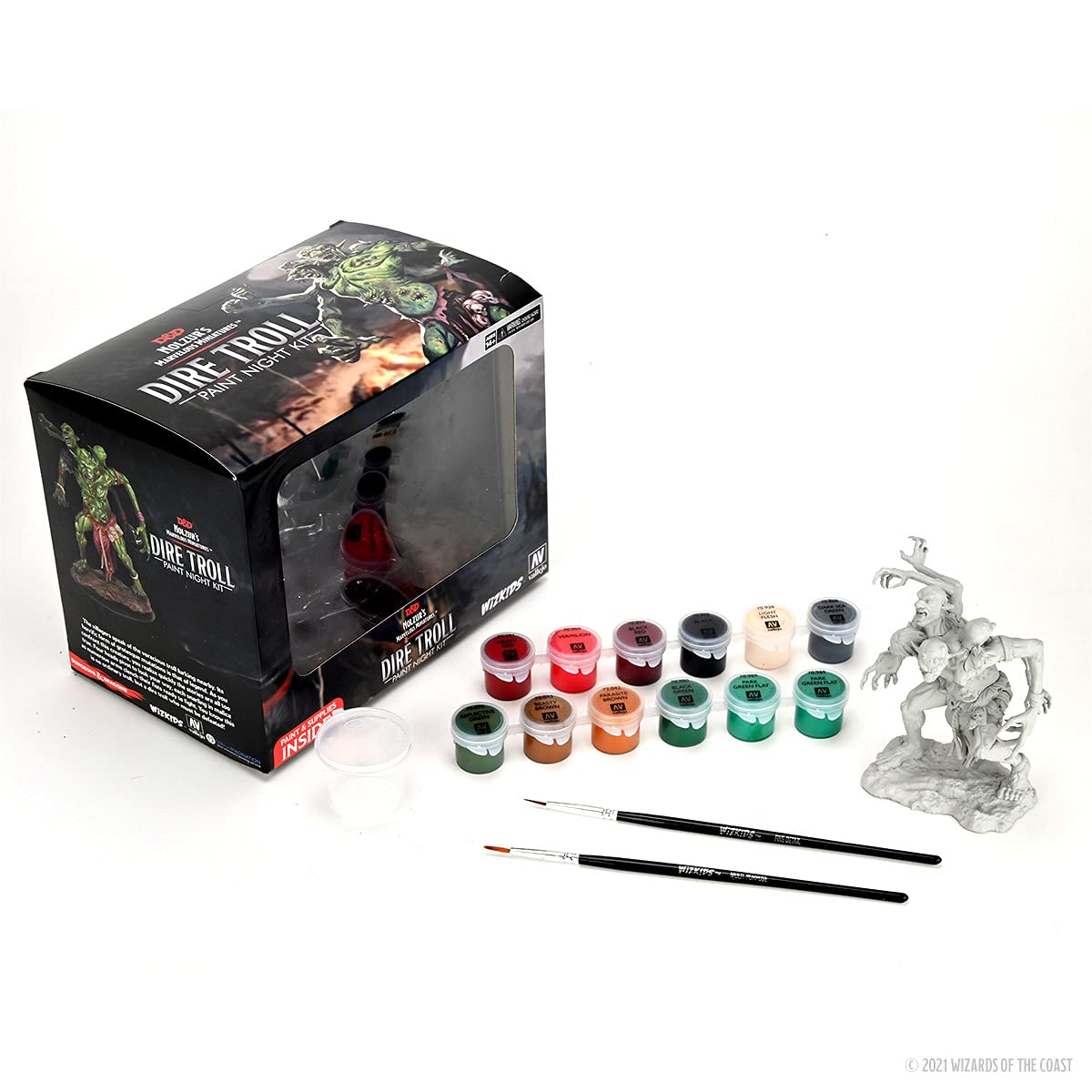 Photo 1 of WizKids Dungeons & Dragons Nolzur's Marvelous Miniatures: Dire Troll - Paint Night Kit