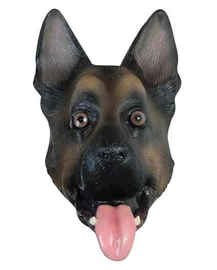 Horror-Shop Deutscher Schäferhund Maske als Hundemaske für Fasching