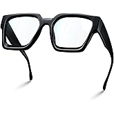 livho Oversized Eyewear Frame for Woman and Men - Rectangle Fashion Glasses for Computer, Chic Preppy Frame