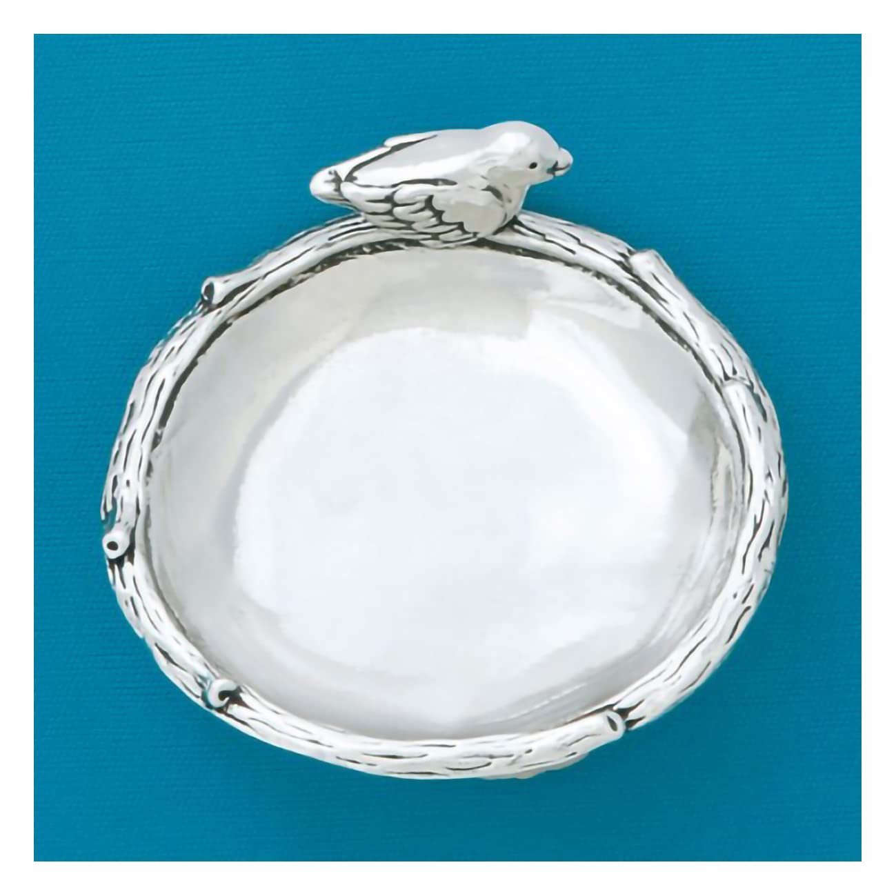 Photo 1 of Basic Spirit Small Mini Whimsy Handcrafted Pewter Trinket Bowl Dish for Jewelry Soup Nature Lover