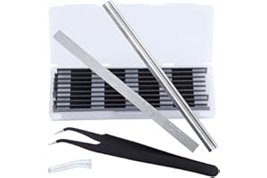 SPEEDWOX 10pcs 82mm Tungsten Carbide Portable Planer Knife Blades Replacement 3-1/4 Inch Planer Blades with Special Tweezers 