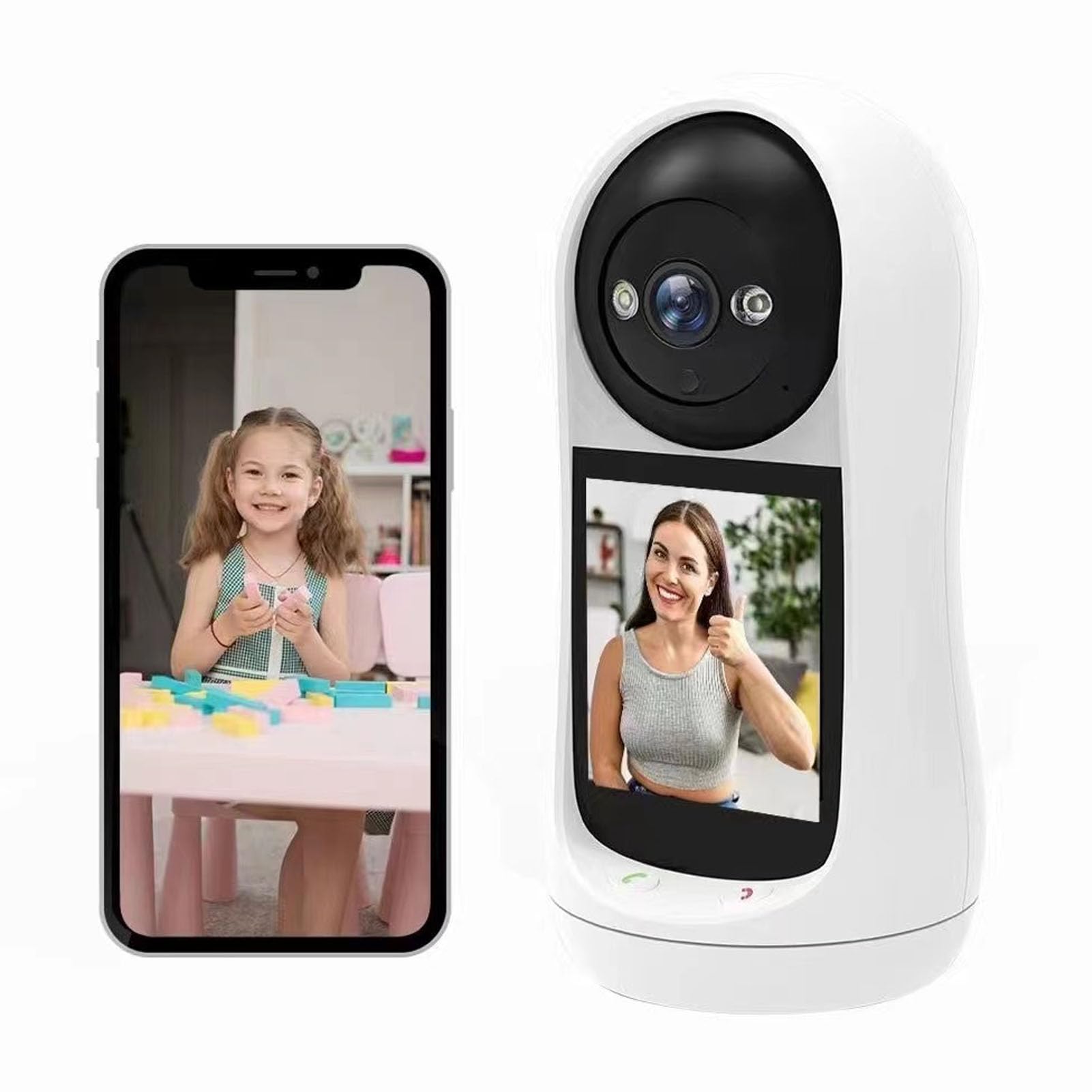 Cuifati Security Camera, 3MP HD Indoor Camera with 2 Way Video/Audio, Night Vision, AI Motion Detection, 90° View Angle, Smart Video Camera for Home Baby Pet Elderly