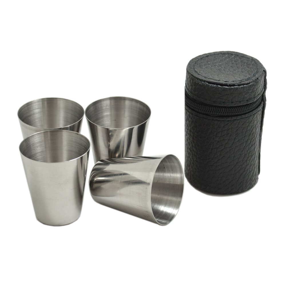 Shot Glasses Collectibles 4pcs Stainless Steel Shot Glass Cup Drinking