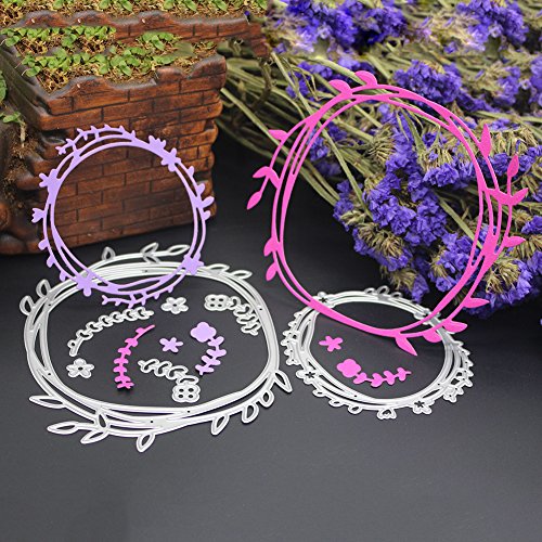 Whitelotous Flower Leaves Cutting Dies Handmade DIY Stencils Template Embossing for Card Scrapbooking Craft - Thumbnail 3