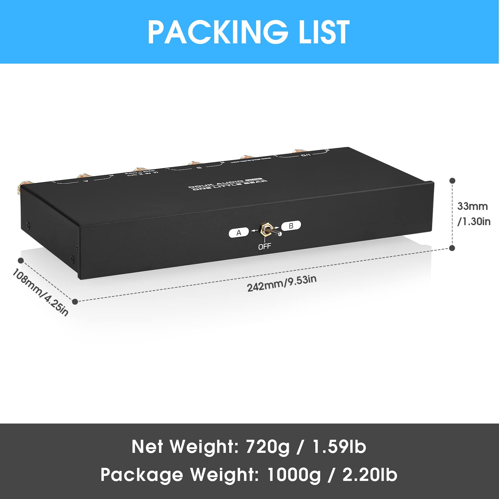 Mua Douk Audio 2-Way Passive Amplifier Speaker Selector, Stereo Audio ...