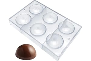 GOLDBAKING Large Half Ball Chocolate Mold Ball Polycarbonate Mould Chocolate Semi Sphere Mold Tray (Large 2.5inch)