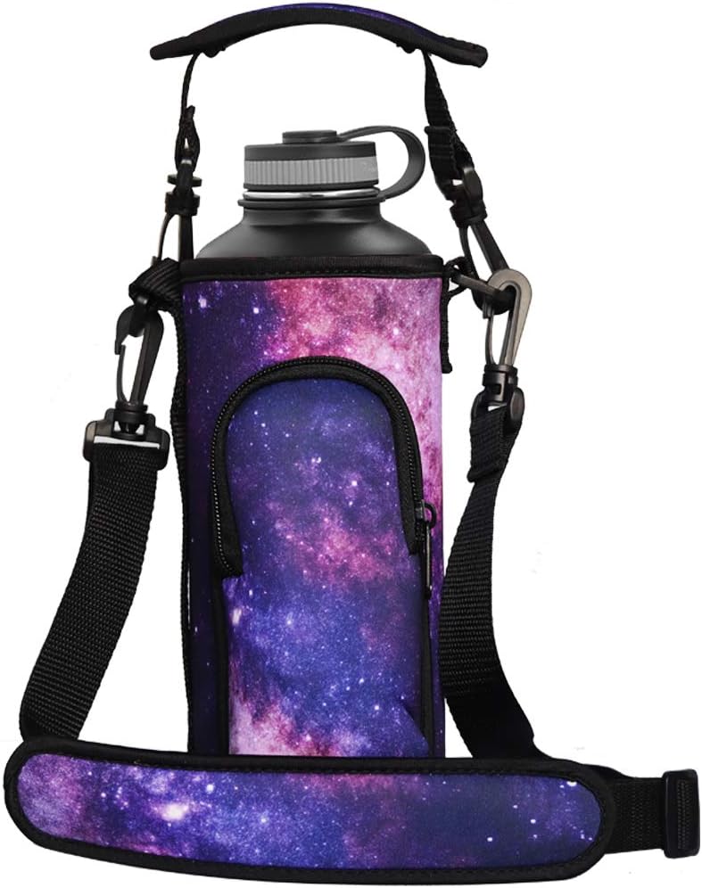 Watruer Hydro Carrier, Neoprene Water Bottle Sleeve Carrier Holder with Shoulder Strap, Pouch, Pocket & Carrying Handle…