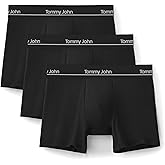 Tommy John Men's Luxe Boxer Briefs Underwear - 4" 3-Pack, Viscose Derived From Bamboo, Stay-Put Waistband & Support Pouch
