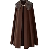 Viking Cloak for Men - Medieval Fur Cape, Medieval Fantasy Cloak, Epic Adventure Costume, Renaissance Festival Robe