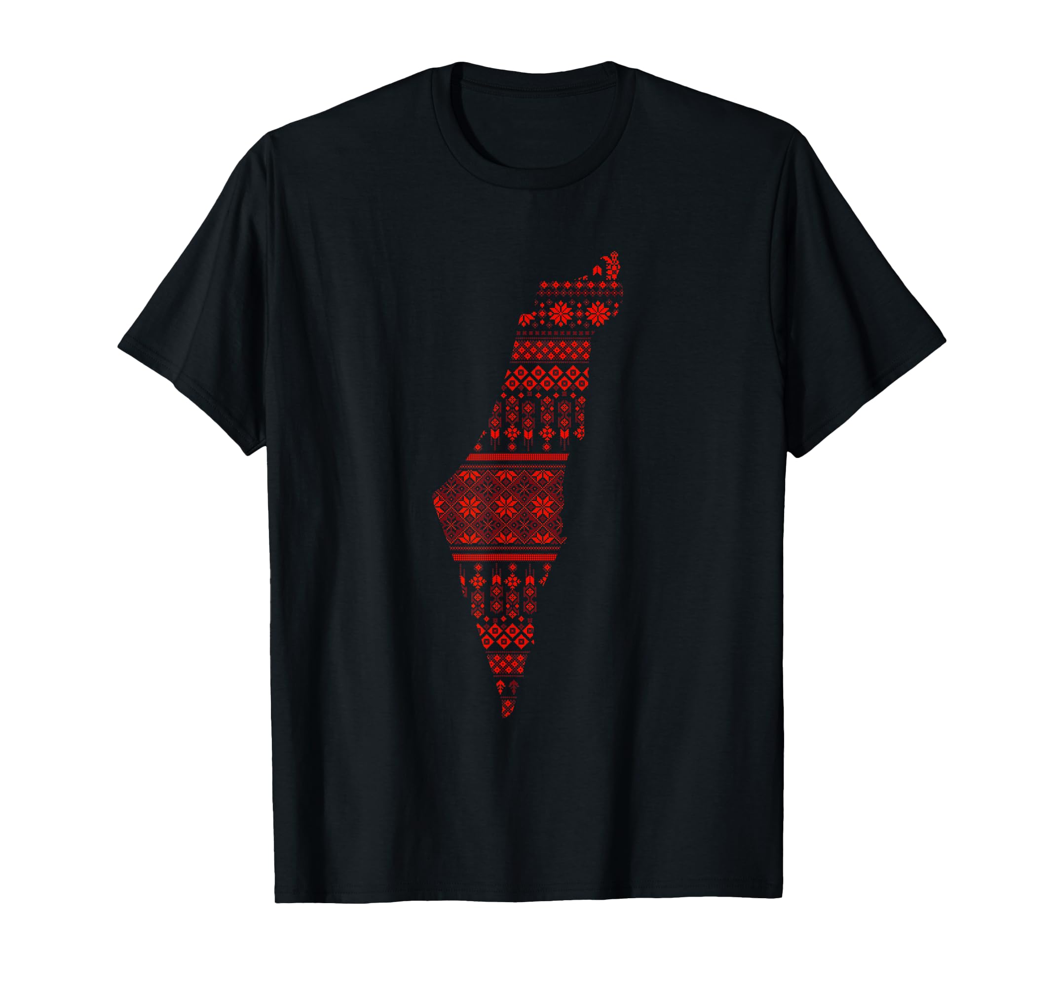 Photo 1 of *BURGANDY Palestine Palestinian Cross Stitch Map T-Shirt L