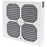 Watercool MO-RA IV 400 - White (26401) | 500&times;452&times;75mm, Aluminum Fins (3.2m&sup2;), Copper Pipes (80 Pipes/38m Total), Brass Terminal, G1/4 Ports, 200mm Fans