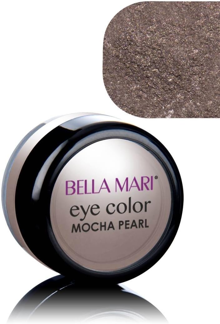 Bella Mari Natural Mineral Eyeshadow, Mocha (Pearl); 0.1oz