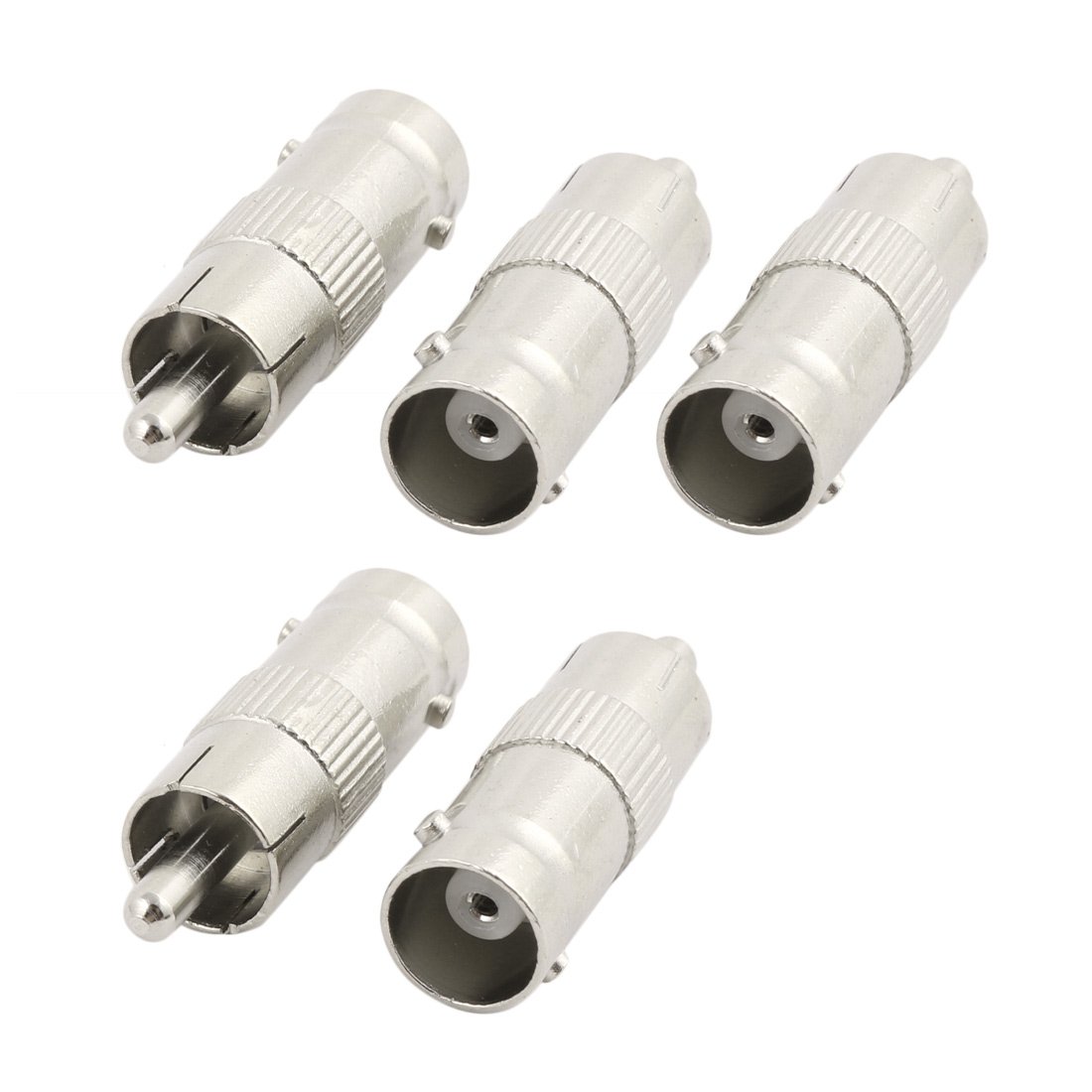 Sourcingmap® 5pcs BNC Female Jack to RCA Male Adapter Straight Connector for CCTV Security Camera