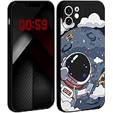 Cute Phone Case for iPhone 11 Case Cool Cartoon Astronaut Space Mars Rocket Design Aesthetic Bumper Protective Anti-Slip Shockproof Compatible with iPhone 11 Cases