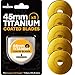 Evergreen Art Supply Titanium Coated Rotary Cutter Blades 45mm, 5 Pack - Replacement Blades for Fiskars, Olfa, Gingher and More - Cuts Fabric, Sewing, Leather and Paper - Quilting Blades