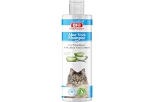Bio PetActive Cat Shampoo with Natural Aloe Vera Extract | Itch Relief, Sensitive Skin & Coat Care – Deshedding & Moisturizing Formula | Veterinary Formulated, Paraben Free, pH Balanced | 13.53 Fl Oz
