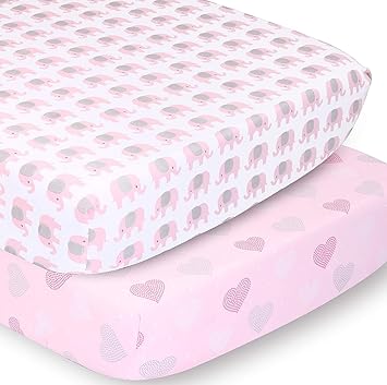 2 pack fitted crib sheets
