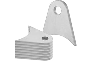 ALVKTORA Weld Tabs Axle, Weld tab, Steel Shock Tab Mounts, Universal Weld on Tabs Axle Mount with 1/2" Hole, 1/4" Thick, Heavy Duty Steel Mounting Brackets for Off-Road & Industrial Use 8 PCS