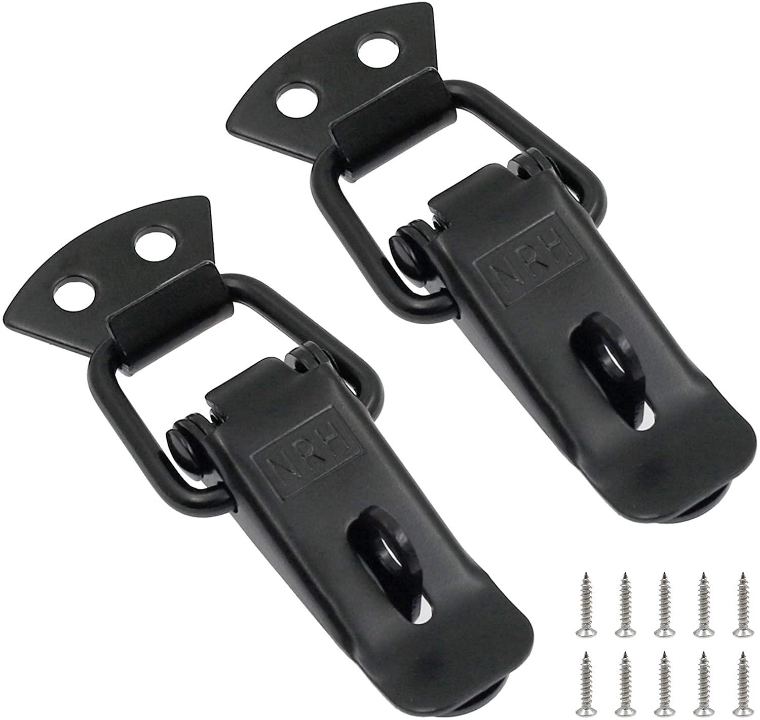 Spring Loaded Toggle Latches - 2-Pack Stainless Steel Locking Clasps For Boxes & Cabinets