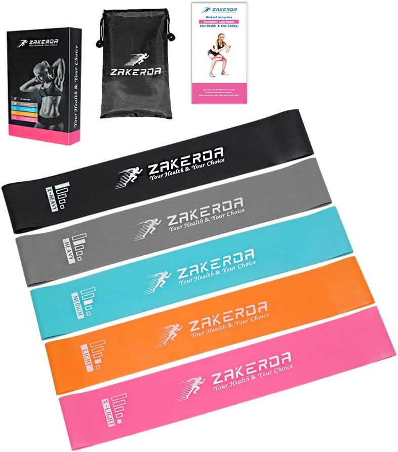 Hasde Resistance Loop Bands, Resistance Exercise Bands for Home Fitness, Stretching, Strength Training, Natural Latex Workout Bands, Pilates Flexbands