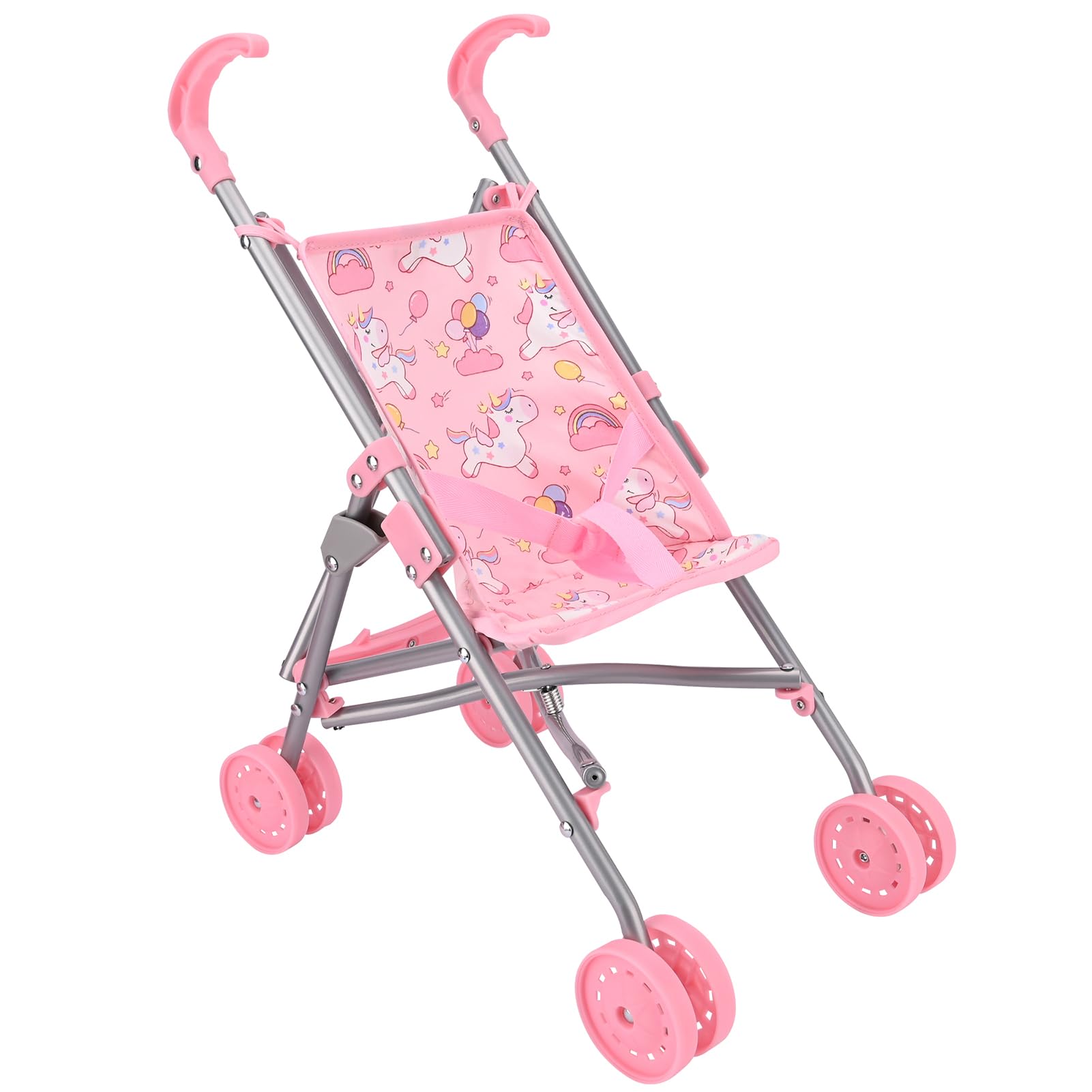 Bebamour Doll Pushchairs | Single Stroller | Toy Dolls Buggy with Umbrella Fold Lightweight Stroller for Kids — image 1