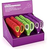 Galadim Kids Scissors (36 Count Teacher Pack, Rounded-tip, 14cm) - 5.5 Inch Soft Touch Blunt School Student Scissors Shears G