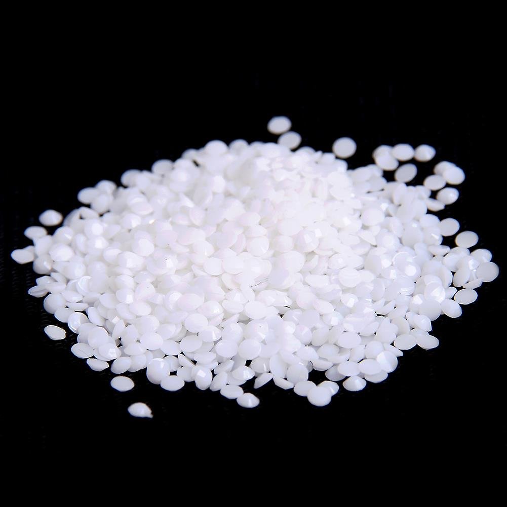 MajorCrafts 2000pcs 5mm ss20 Flat Back Resin Rhinestone Embellishment Gems (Solid White C02) — image 1