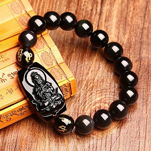 Natural Obsidian Bracelet Men'S and Women'S Crystal Jewelry,A,One size