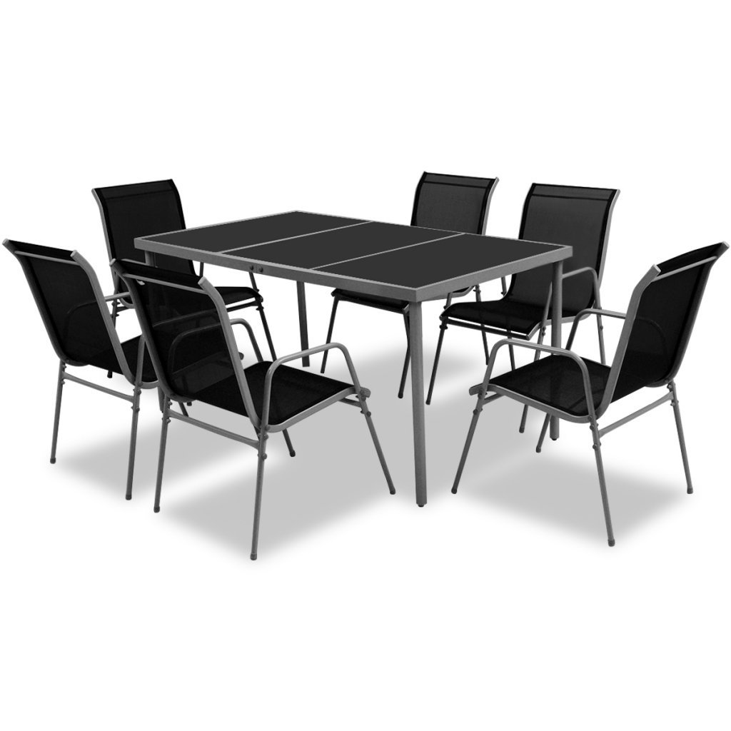 vidaXL 7tlg. GartenmöbelSet Essgruppe Sitzgruppe Sitzgarnitur Tisch
