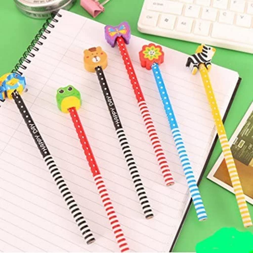 CHSYOO 30 x Hardness HB Pencils with Eraser Set, Kids Party Bag Fillers, School Rewards, Garden Party Favours
