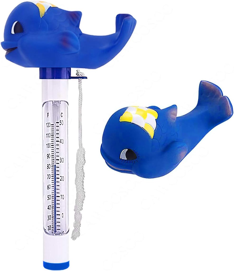 CAWOOSOO Floating Pool Thermometer, Shark Swimming Pool