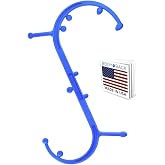 Body Back Buddy Classic Back Massager &amp; Neck Massager for Pain Relief, Blue | USA Made Dual Massage Hooks For Back, Shoulder, And Neck, Muscle Knot Remover For Trigger Point Therapy And Full Body Relief