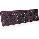 cimetech Wireless Keyboard, 2.4G Advanced Full Size Keyboard with Number Pad, Silent Ergonomic Keyboard and 110 Keys, for Lap
