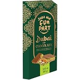 Just The Fun Part Dubai-Style Chocolate Bar, Pistachio, 3.5oz | Belgian milk chocolate, pistachio cream, crispy kadaifi layers, single-serving size of the viral Dubai trend