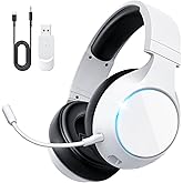 YPBDAN TA4000 2.4GHz/Bluetooth 5.3 Wireless Gaming Headset for PC, PS5, PS4 – Over-Ear Headphones with ENC Mic, 60H Playtime, 3.5mm Wired Mode, Compatible with Switch, Mac, Mobile & Controller