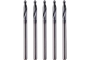 SEFHLI Solid Carbide Spotting Drill Set(5Pcs, 1/8" Spot Drill) - AlTiN Coated, 2 Flute, 90 Degree, 1/8" Shank Dia, 5/8" Flute Length, 2" Overall Length for Milling Alloy Steel, Hardened Steel, Iron, Copper