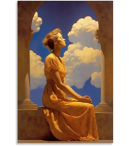 ★Maxfield Parrish★『夜明け』(Daybreak) Amazon.com: ELITEART- Daybreak by Maxfield Parrish Oil Painting