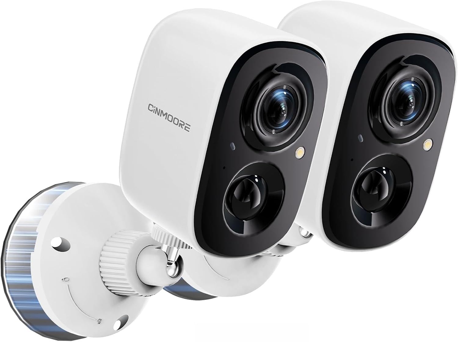 2.5K Wireless Magnetic Home Security Cameras 2-Pack, Outdoor WiFi Free AI Person Detection, 4MP Color Night Vision, Full Duplex 2-Way Audio, IP66 Waterproof Battery Powered