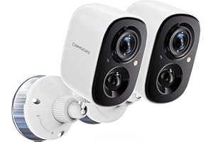 2.5K Wireless Magnetic Home Security Cameras 2-Pack, Outdoor WiFi Non-Subscription AI Person Detection, 4MP Color Night Visio