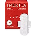 Truly Organic INERTIA Pads with Wings for Women Regular Absorbency (10 Count) - The Most Organic Pads with The Best Absorbency, NO Petroleum-Based microplastic, Chlorine, or Fragrance. (Pack of 1)