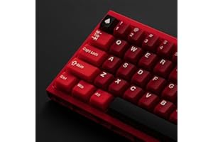 164 Keys Custom Translucent Red Keycaps Doubleshot PBT Keycaps Set Fit for 60% 65% 75% 95% Mechanical Keybord Cherry Mx Switc