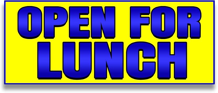 Amazon Com Open For Lunch Vinyl Banner 5 Feet Wide By 2 Feet